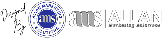 A logo for a company called allan marketing solutions