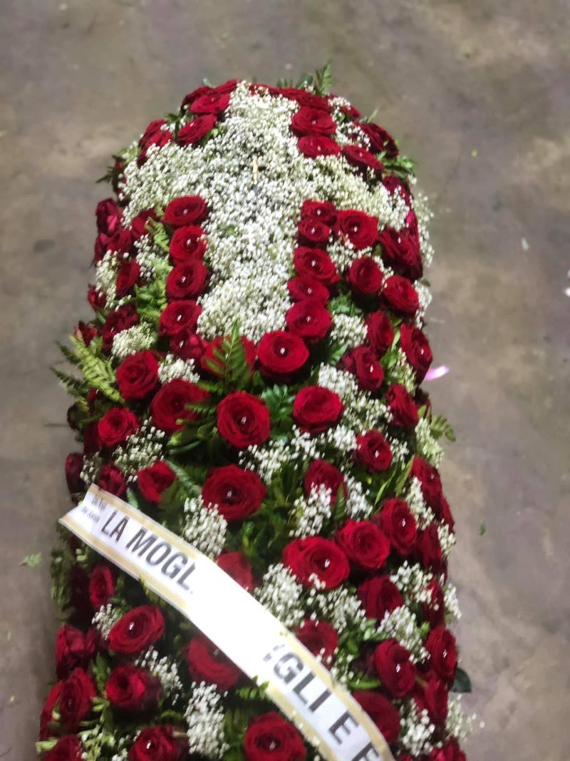 Copribara con fiori a forma di croce