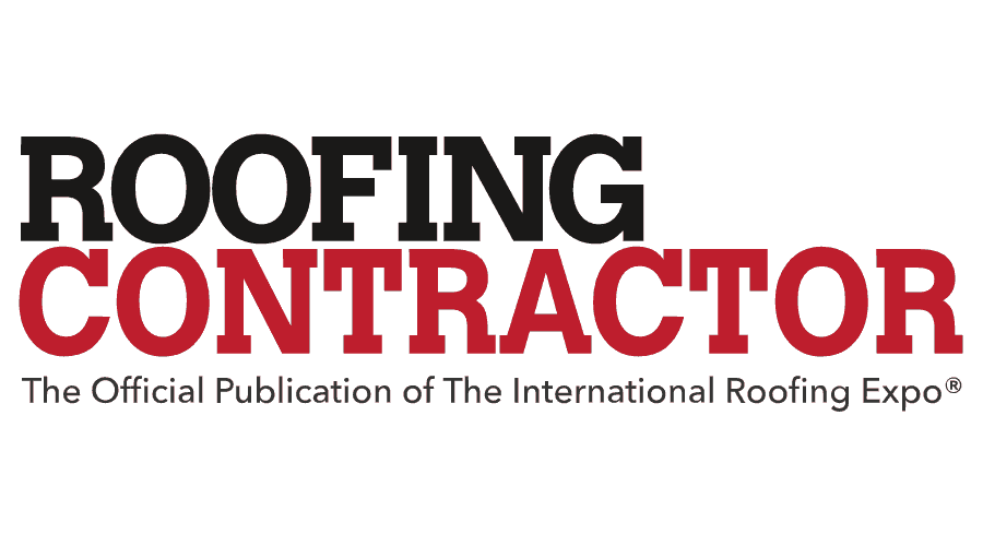 The roofing contractor logo is the official publication of the international roofing expo.