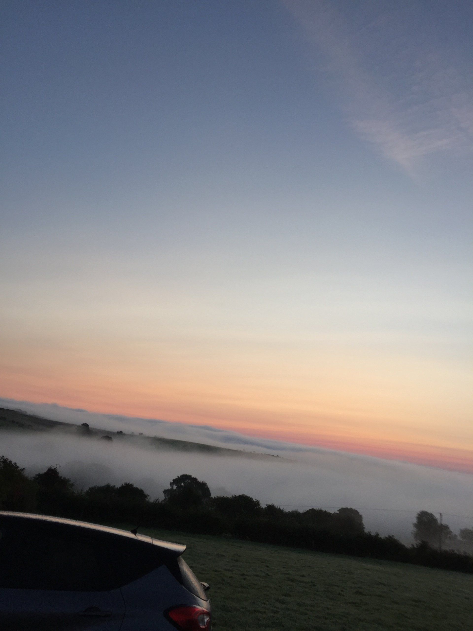 sunset view from the campsite