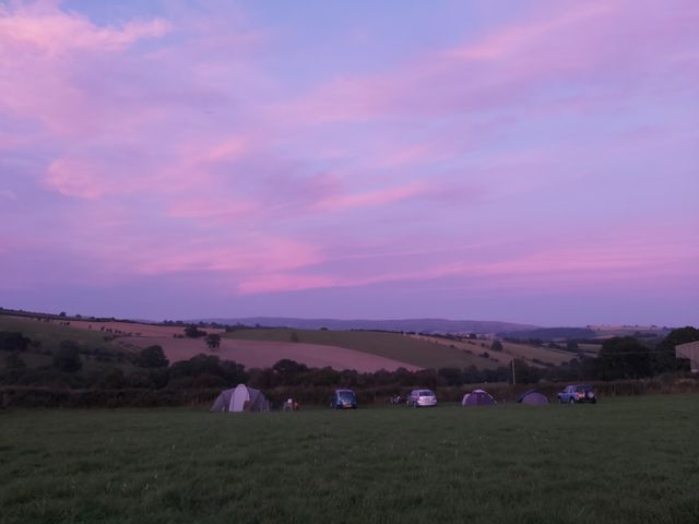 Sunrise over the campsite
