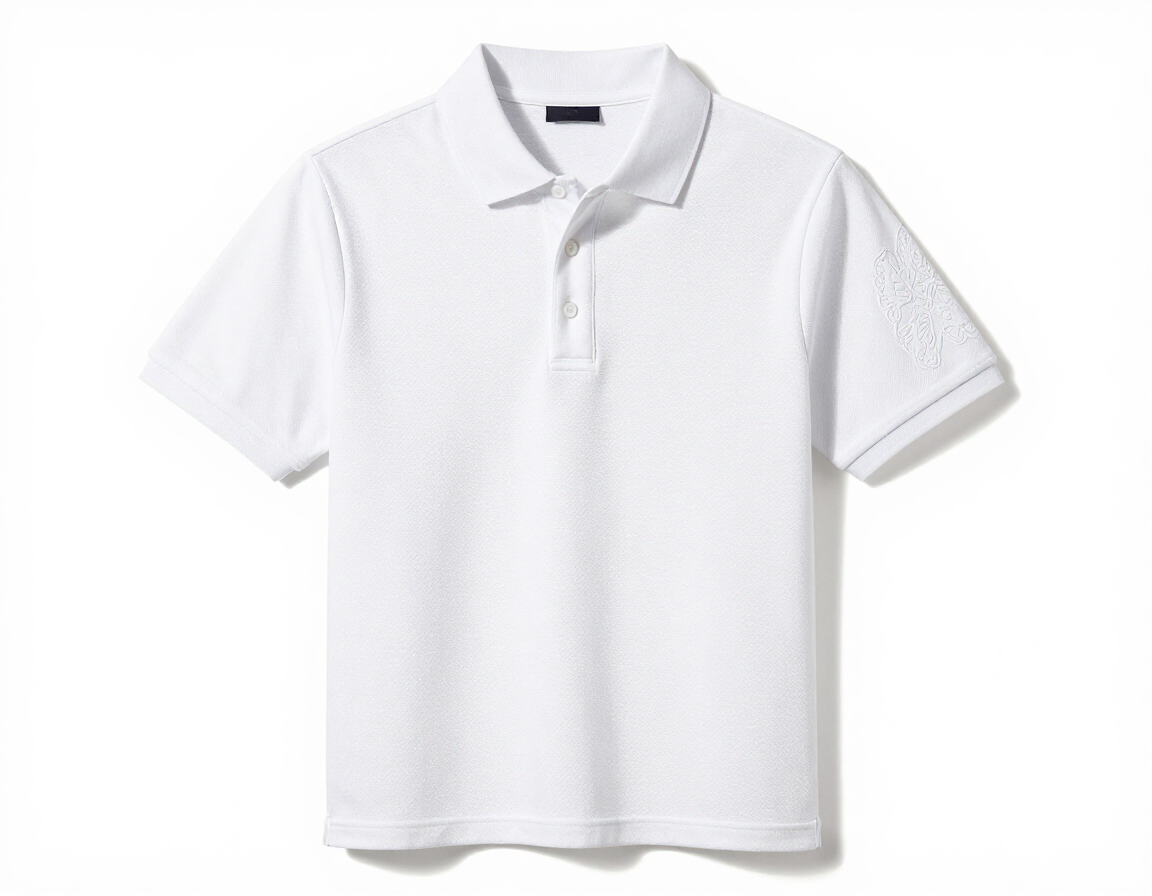 Embroidered polo shirt with sleeve detail