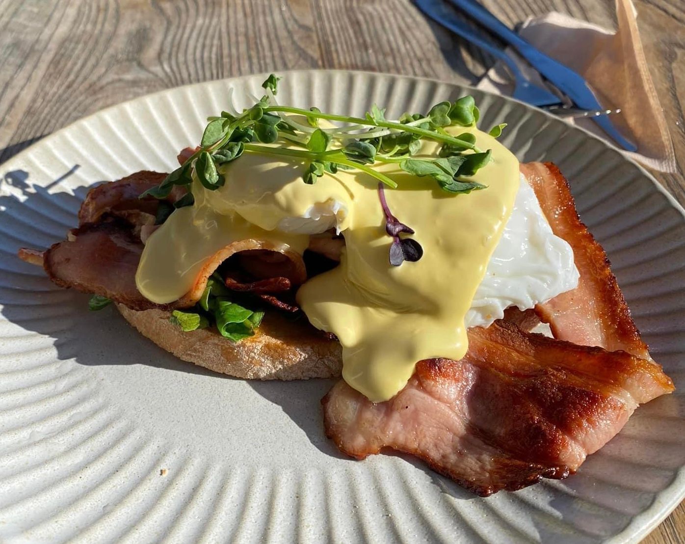 A Close Up of a Grilled Cheese Sandwich on a White Plate — Cafe Nosh in Taree, NSW
