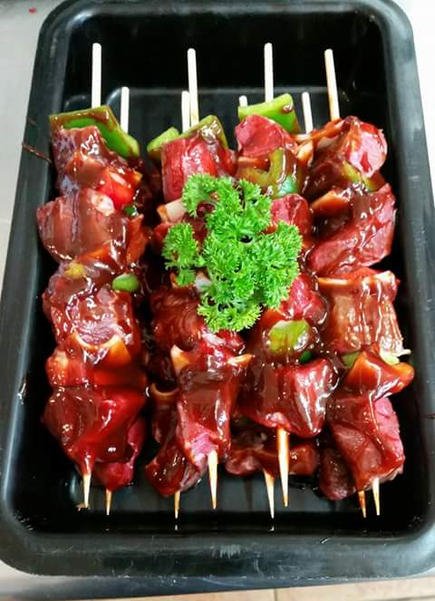 Skewered Marinated Beef and Green Peppers — Drovers Meats in Coffs Harbour, NSW