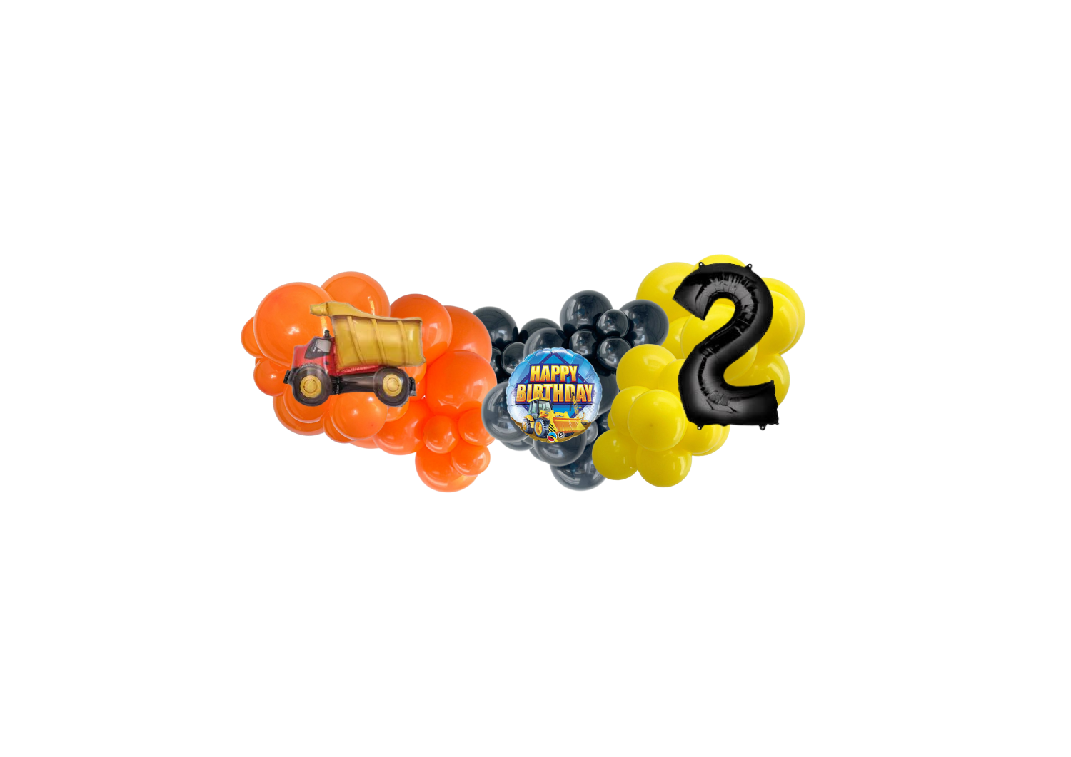 A bunch of balloons with the number 2 on them.