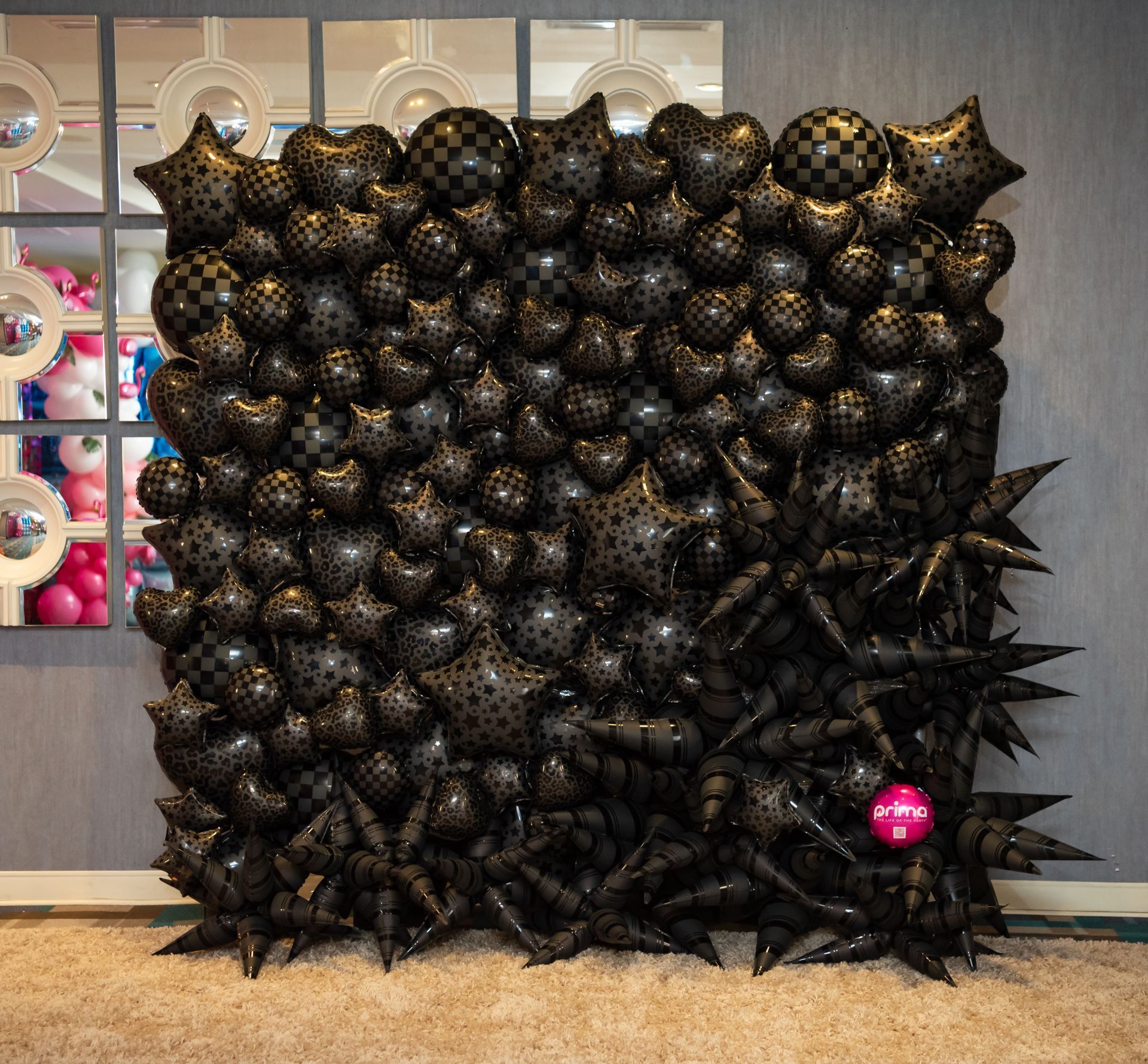 Palm Beach halloween balloons, trunk or treat balloons, columns garlands arches