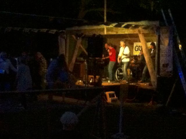 Band playing at night during Eugenia Gold Rush.
