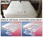 A bed with a single or dual system available.