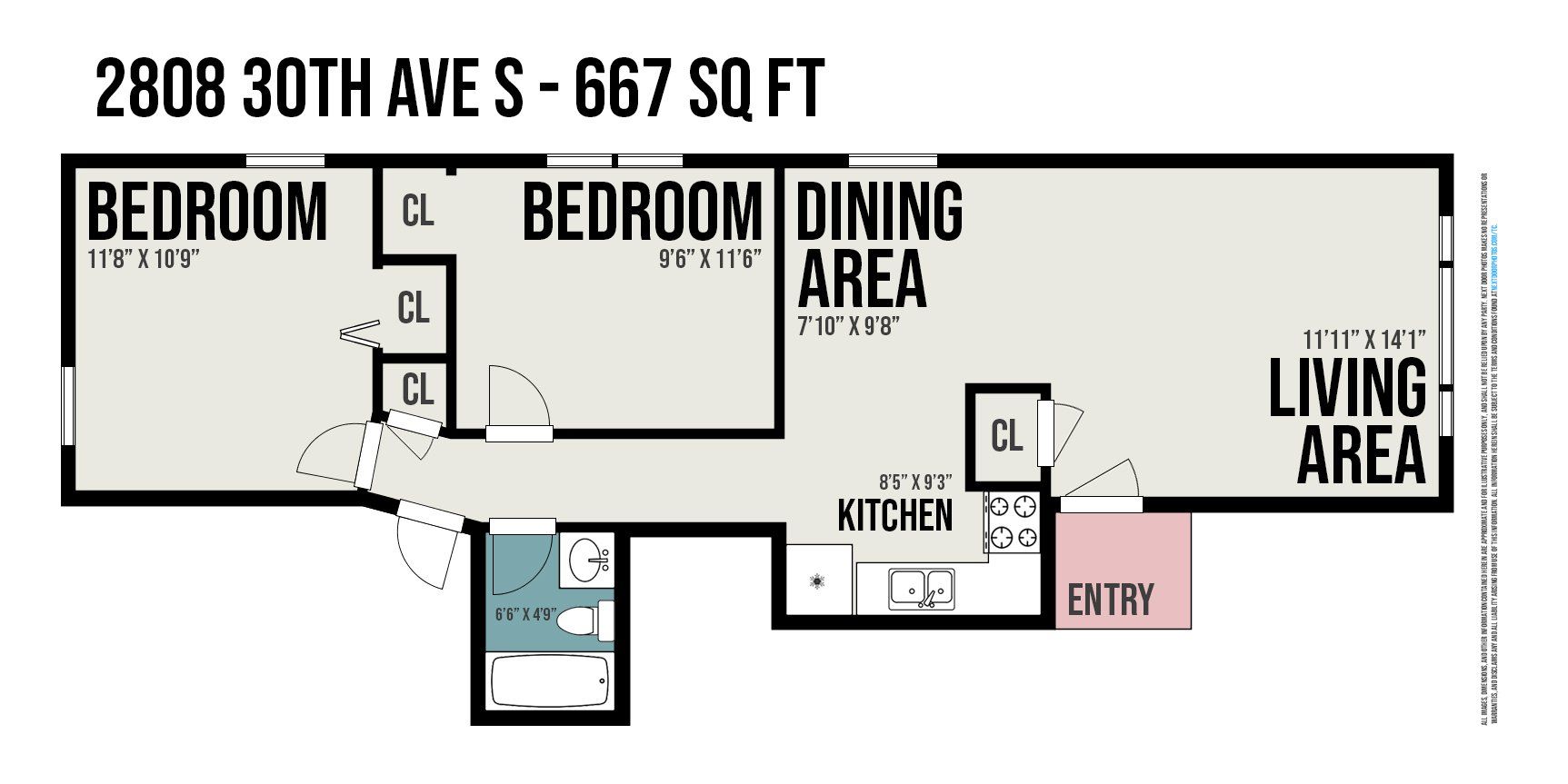 30th ave apartments floor plan