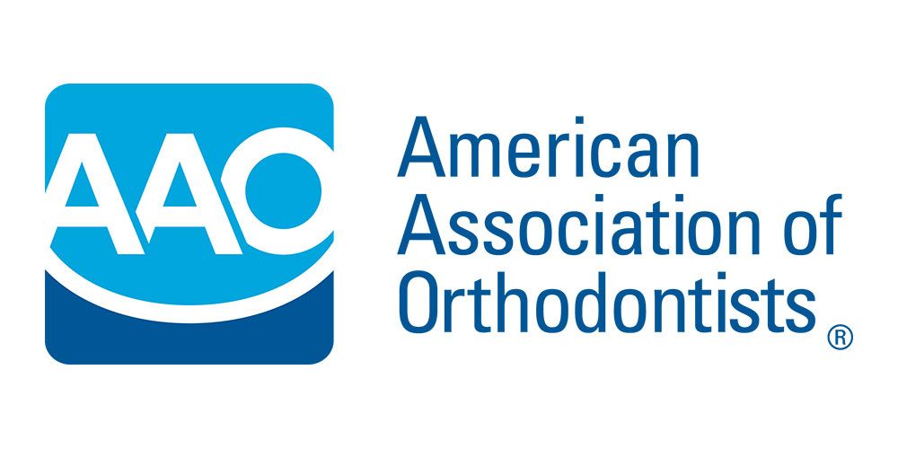 Logo for the American Association of Orthodontists: Blue and white text, with the letters AAC inside a blue square.