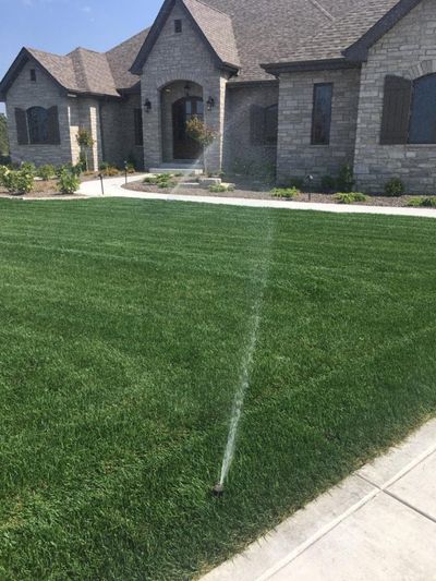 Newly Installed Water Sprinkler — East Hazel Crest, IL — Andrew McCann Lawn Sprinkler Company