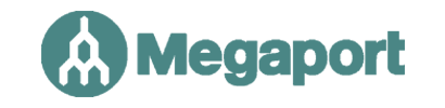 A logo for megaport is shown on a white background.