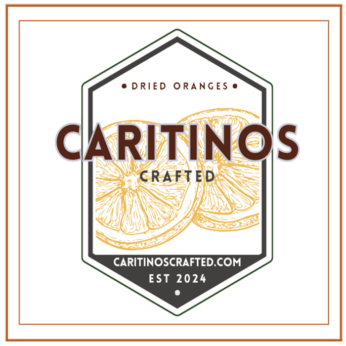 A logo for caritinos crafted dried oranges