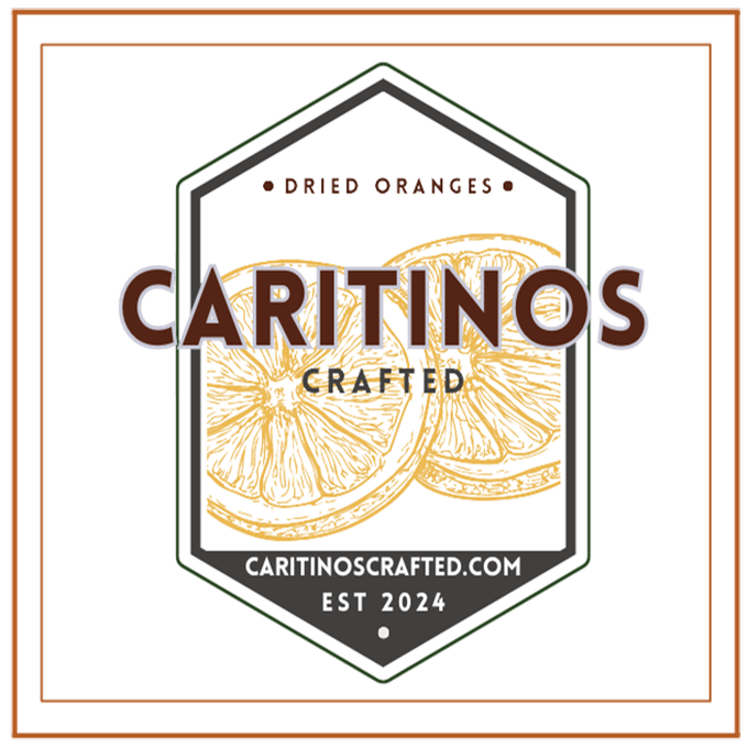 A logo for caritinos crafted dried oranges