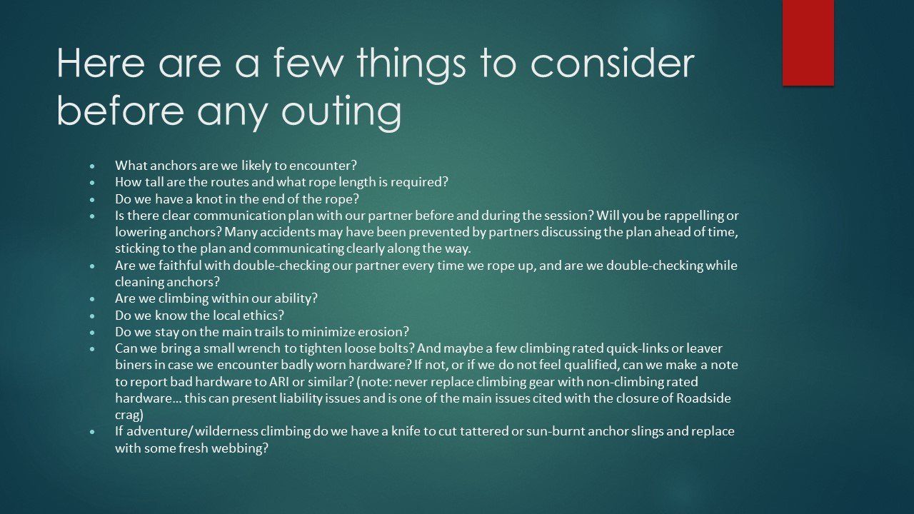 There are a few things to consider before any outing