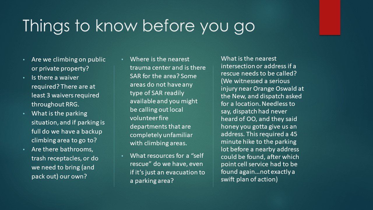 A list of things to know before you go on a blue background