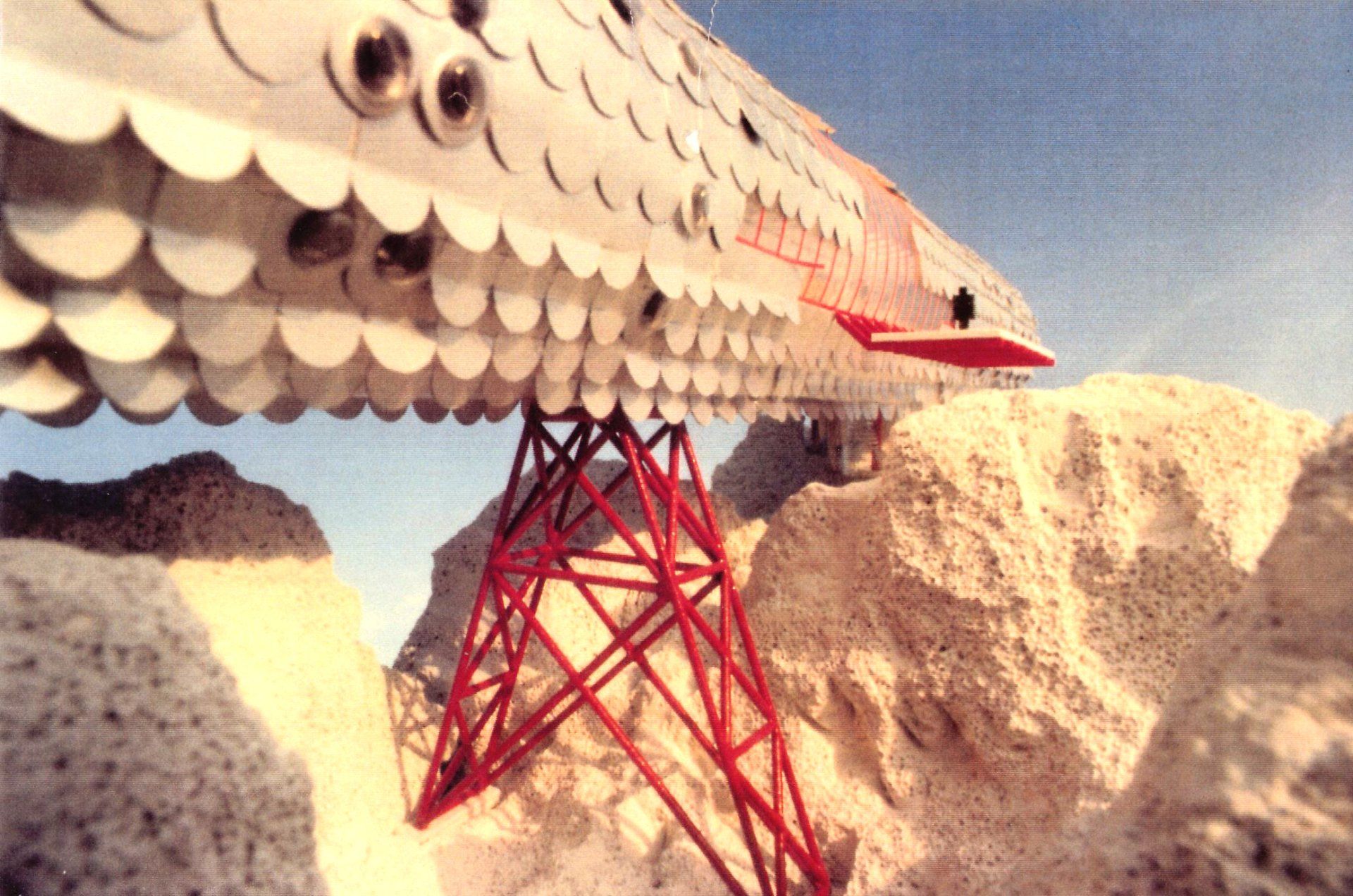 Schutzhütte über den Alpen