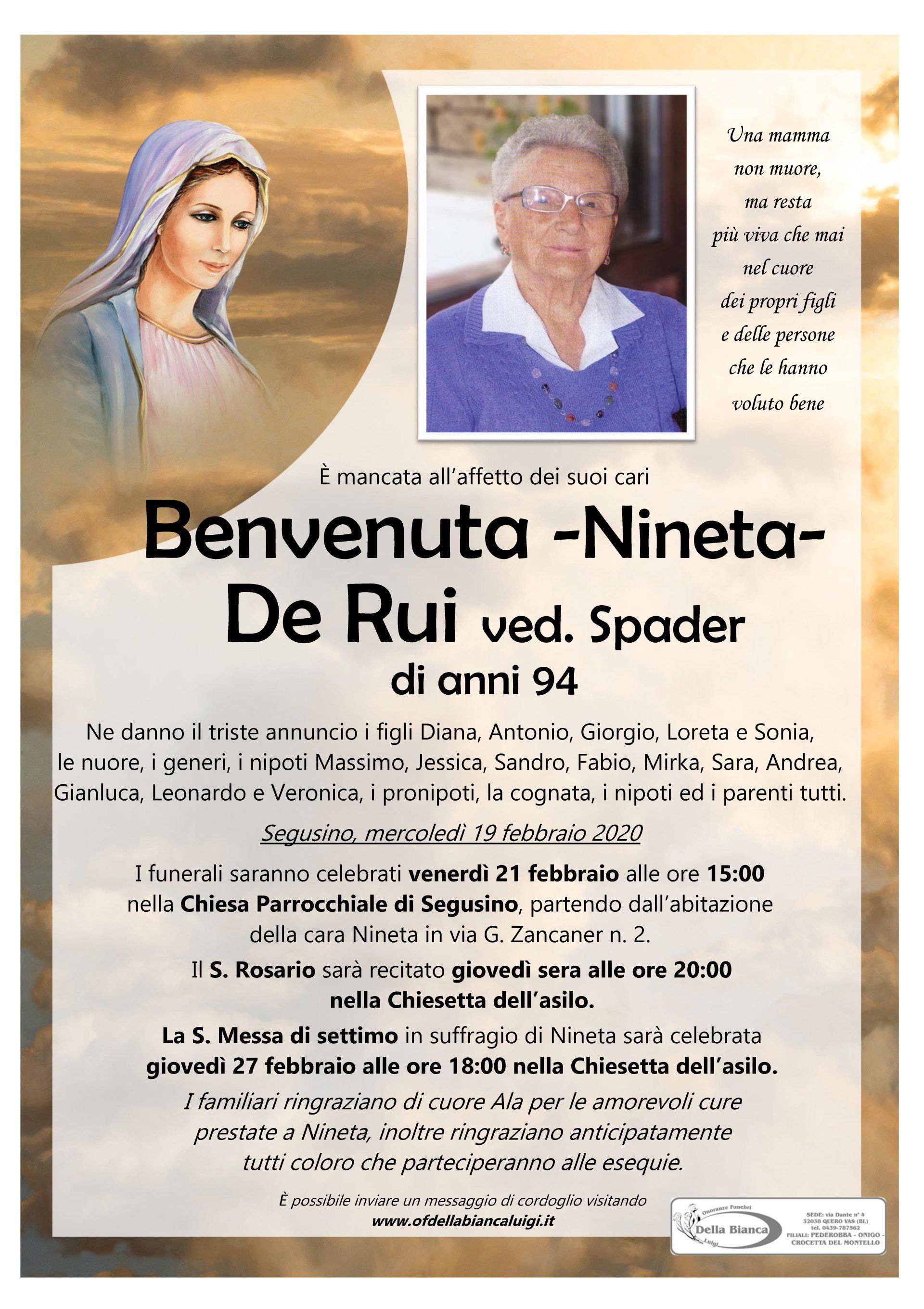 Benvenuta - Nineta- De Rui