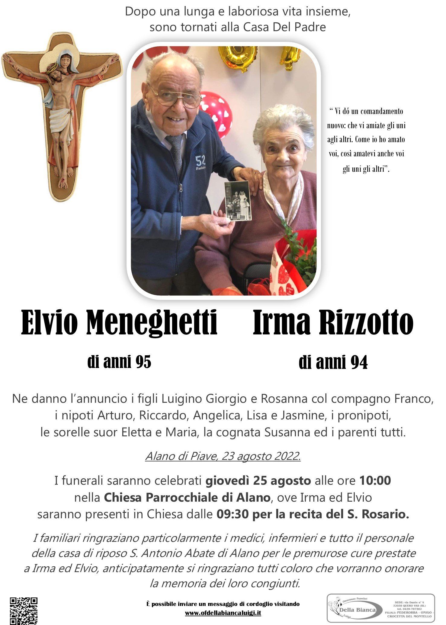 ELVIO MENEGHETTI - IRMA RIZZOTTO