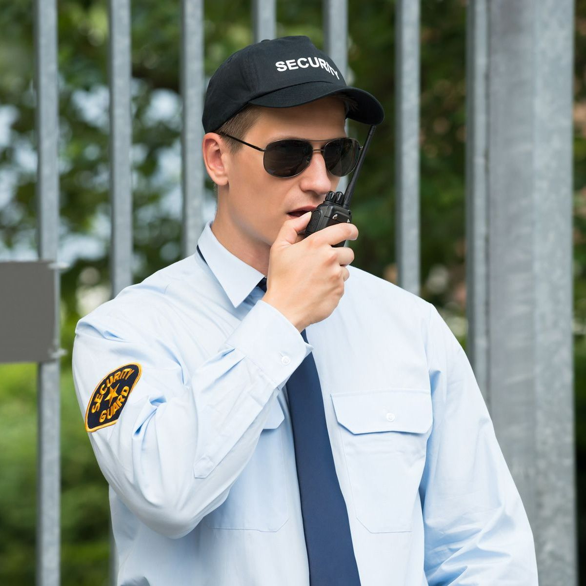 Security Guard Talking on Walkie-Talkie — Tracy, CA — Silvercreek Security Academy
