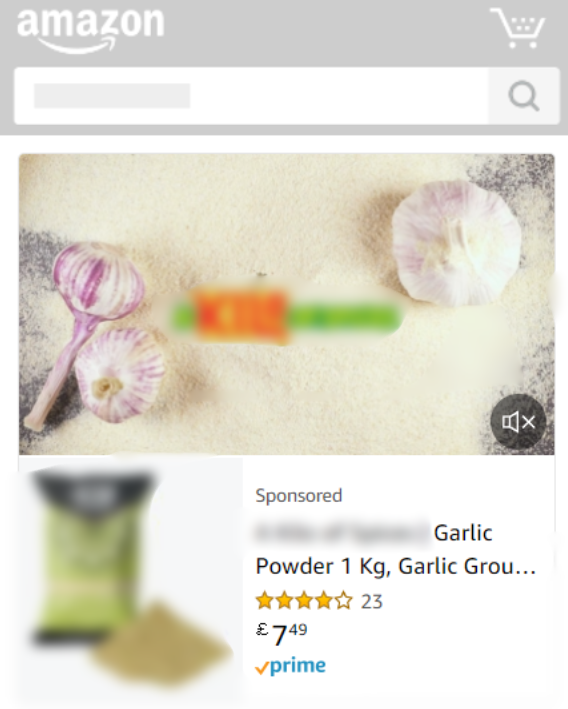 A picture of garlic powder on an amazon page