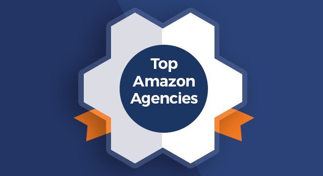 A badge that says top amazon agencies on it