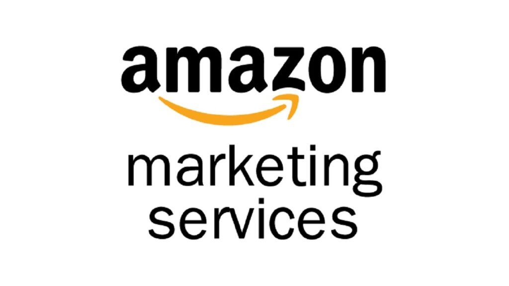 the amazon marketing services logo is shown on a white background .