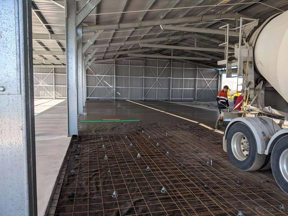 Warehouse Flooring Is Under Construction For Concrete Flooring — Ingham Concrete–Icon in Ingham, QLD