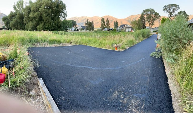 Picture of Road and Pad Driveway Access AFTER repaving