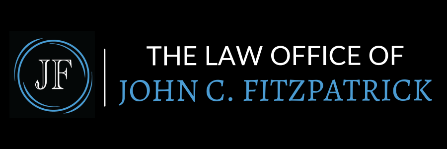 A logo for the law office of john c. fitzpatrick