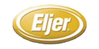A close up of the eljer logo on a white background