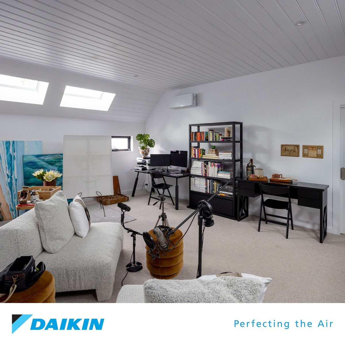 lovely room with split system up In a Room — Revive Air Conditioning in Narellan, NSW