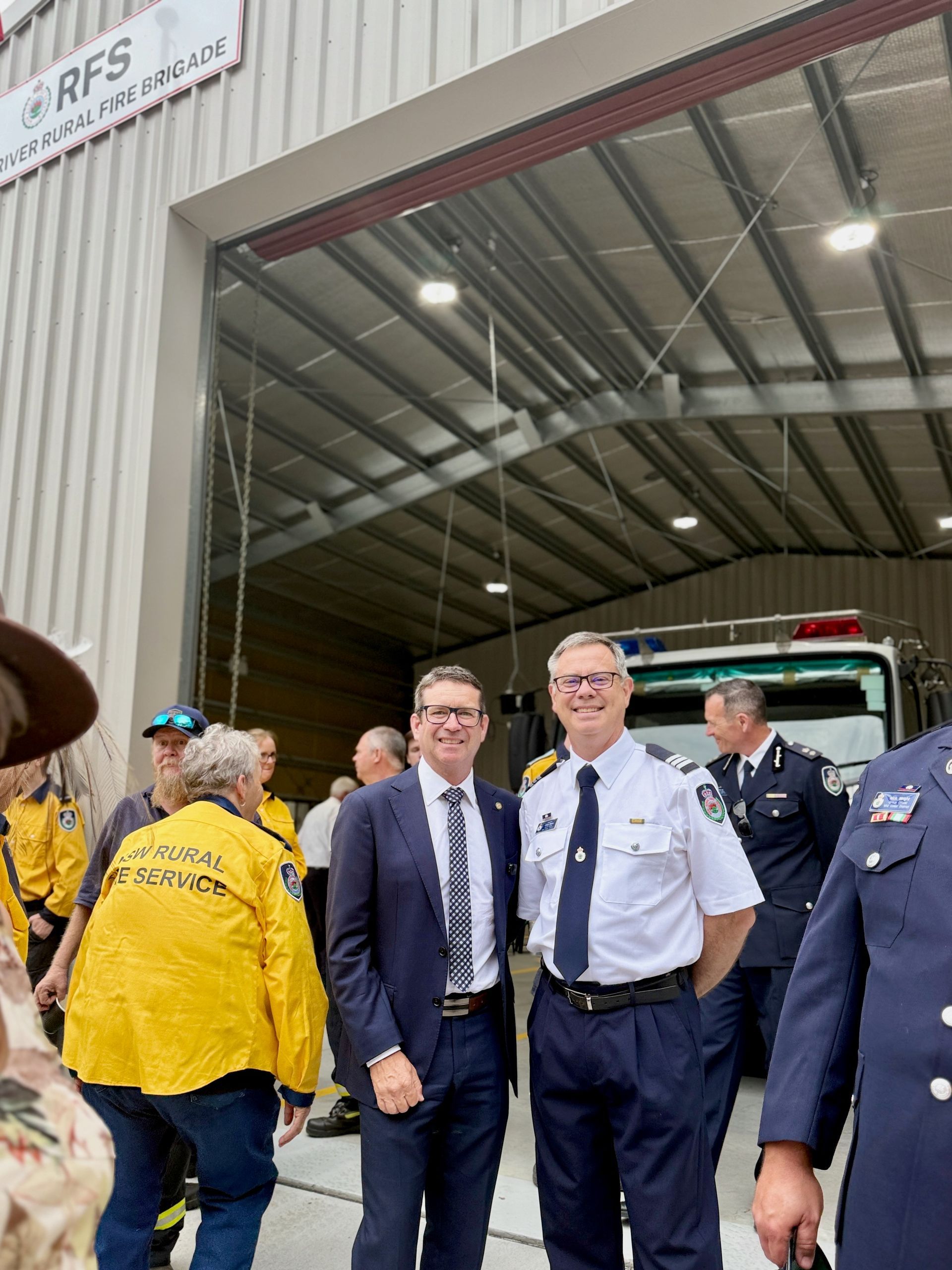 Photo of Robert Dwyer MOP and RFS Captain Chris Bawn