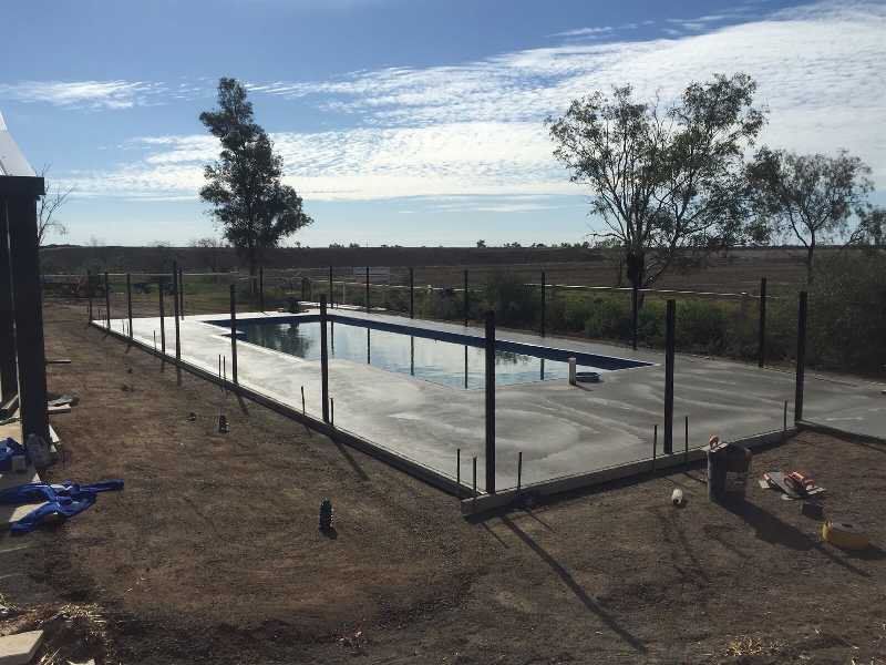 Fence Erected Around Pool Area — Pool and Landscaping in Dubbo, NSW