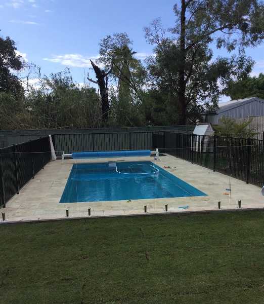 Paved Area Around Backyard Pool — Pool Paving in Dubbo NSW