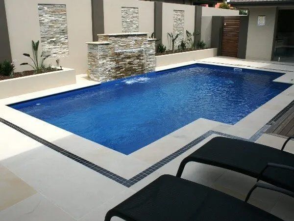 Pool Area With Tiled Design — Pool and Landscaping in Dubbo, NSW