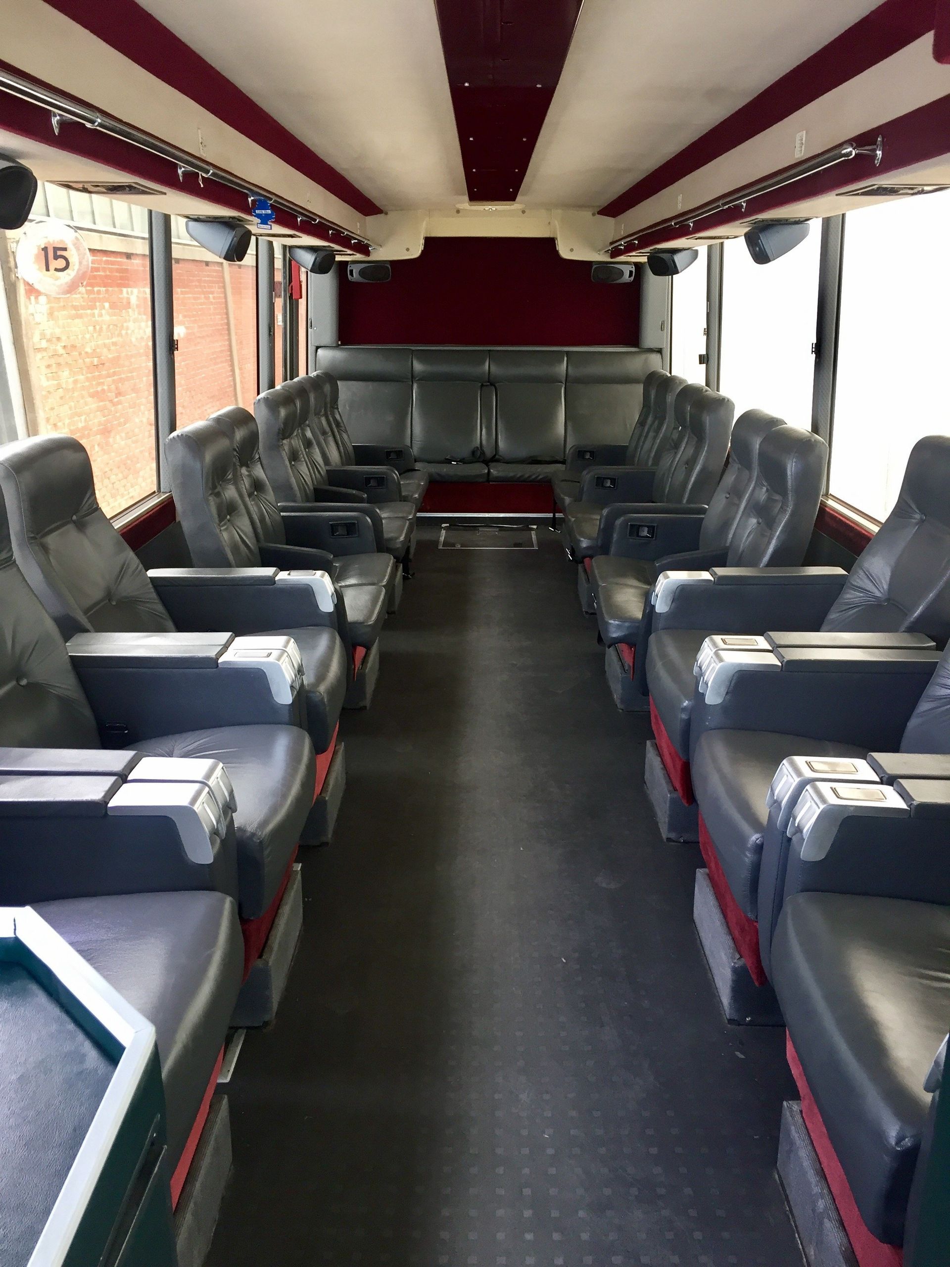 Interior view of a coach