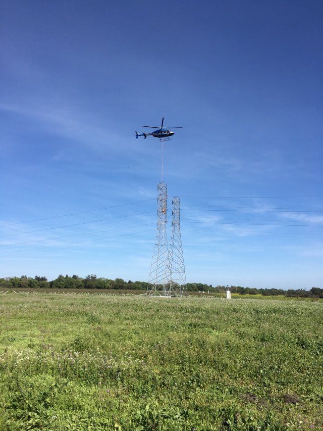 Power Line Installation — Sacramento, CA — Sacramento Executive Helicopters
