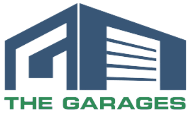The logo for the garages is a blue building with a green roof.