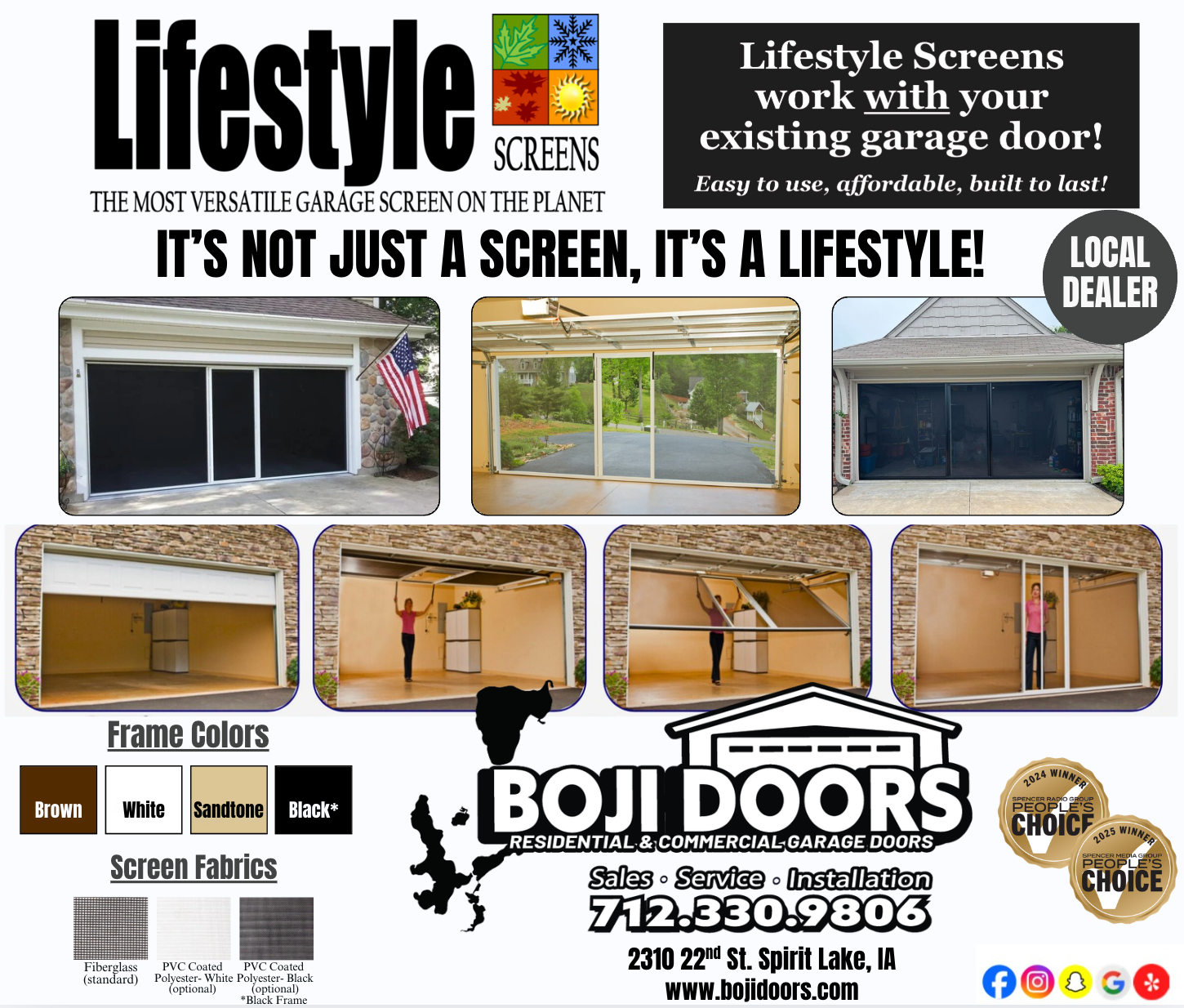Motorized Screens & Shades — Spirit Lake, IA — BOJI DOORS