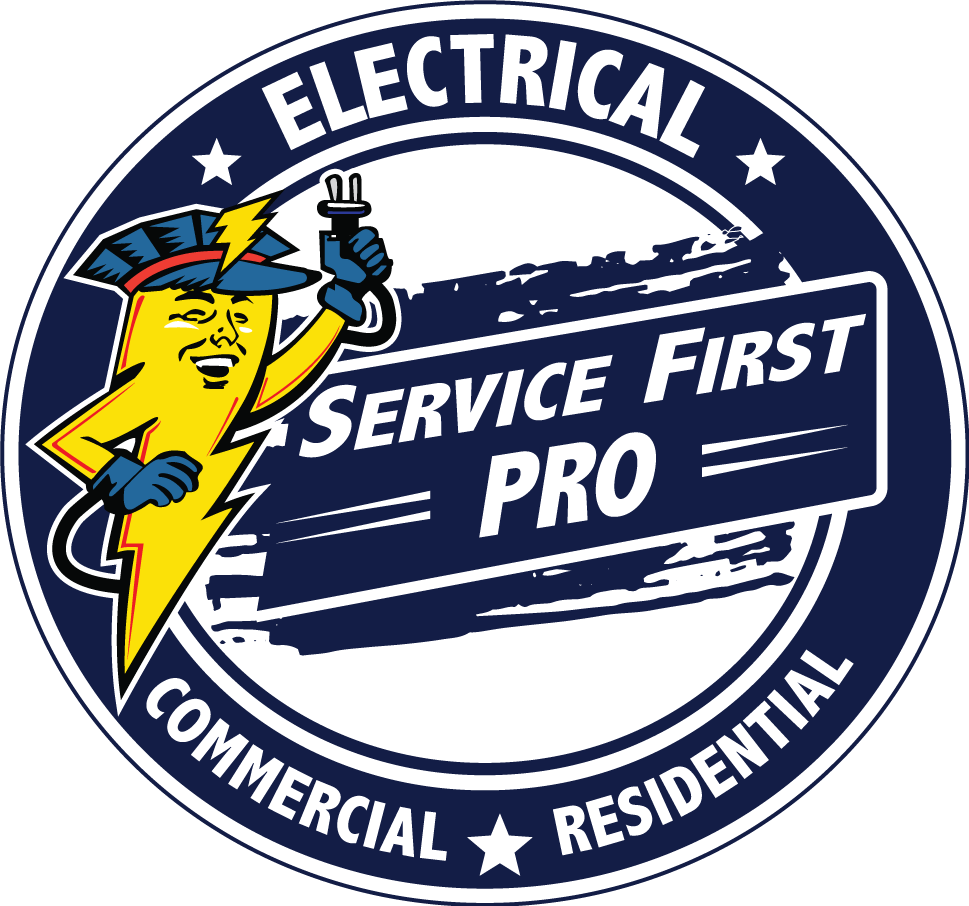 logo for service first pro electrical in texarkana