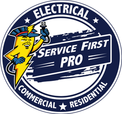 logo for service first pro electrical in texarkana