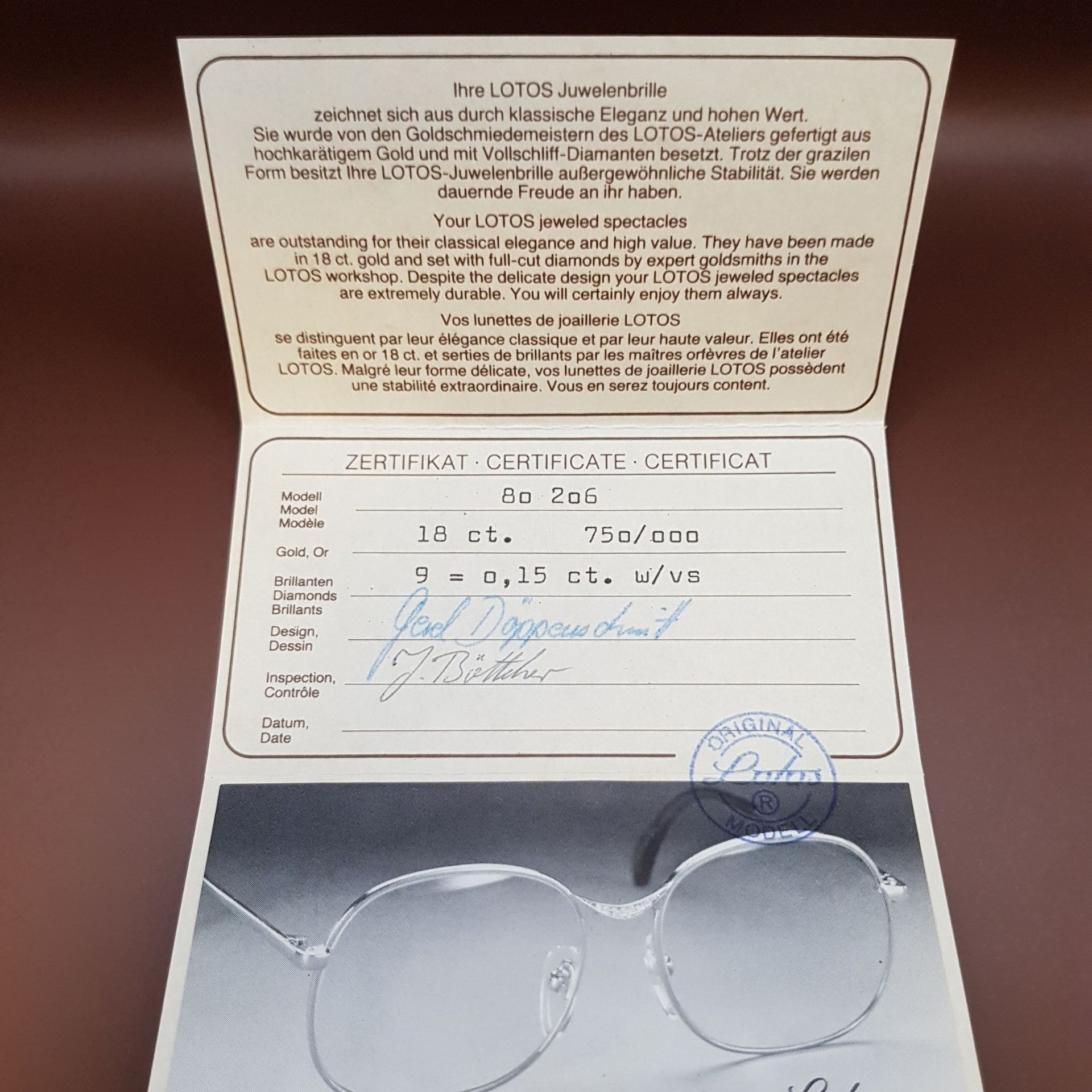 LOTOS Goldbrille 80 206 750 Gold