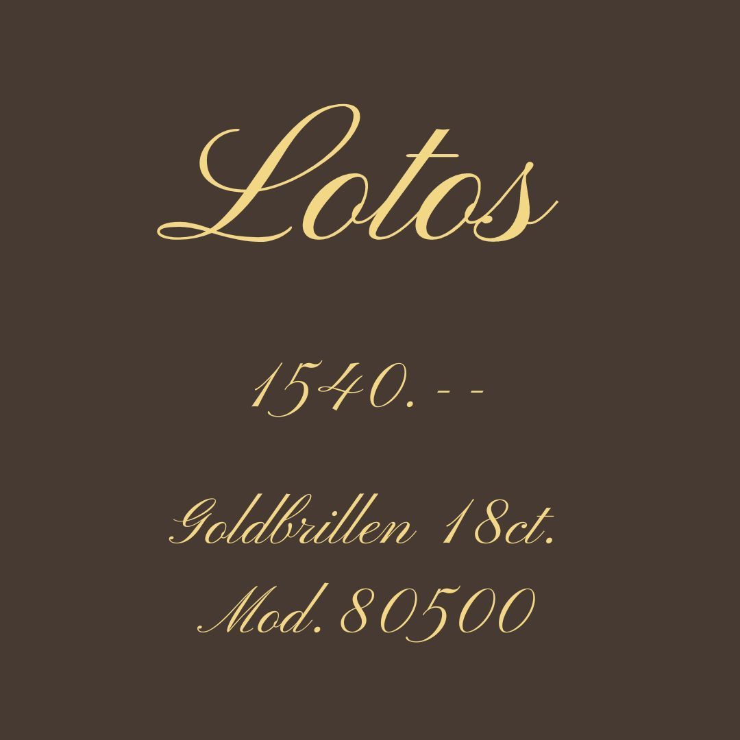 Das Wort Lotos steht auf braunem Hintergrund