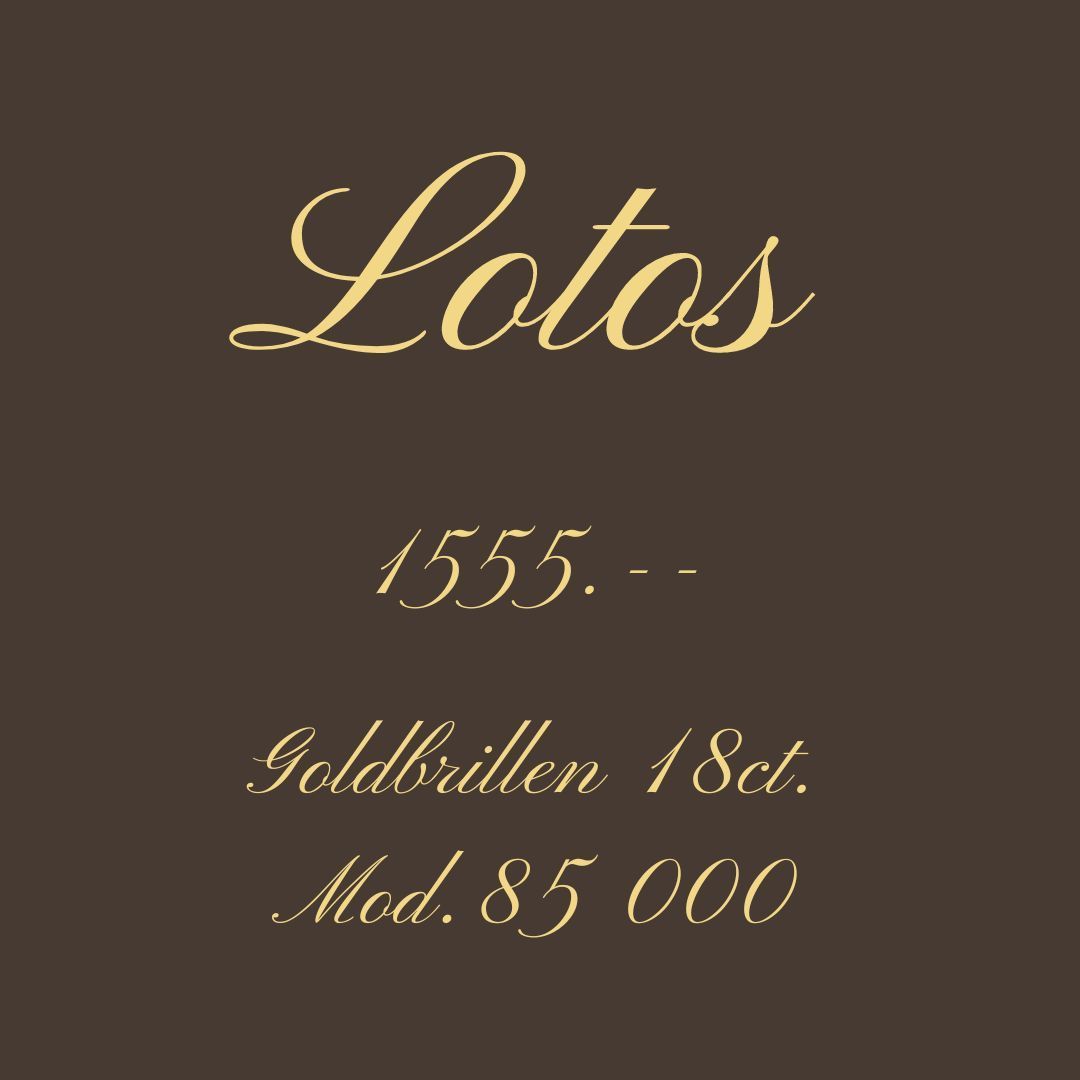 Das Wort Lotos steht auf braunem Hintergrund