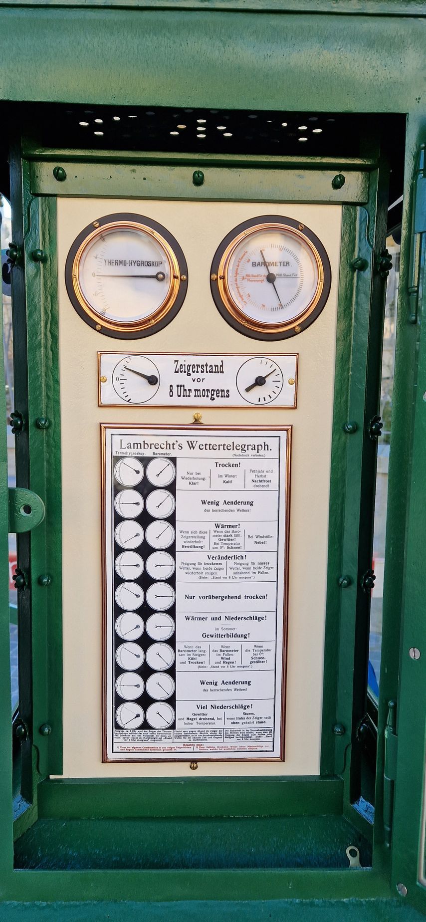 Restauration Thermoskop / Holosterik Barometer nachher - Martinaglia Optik AG