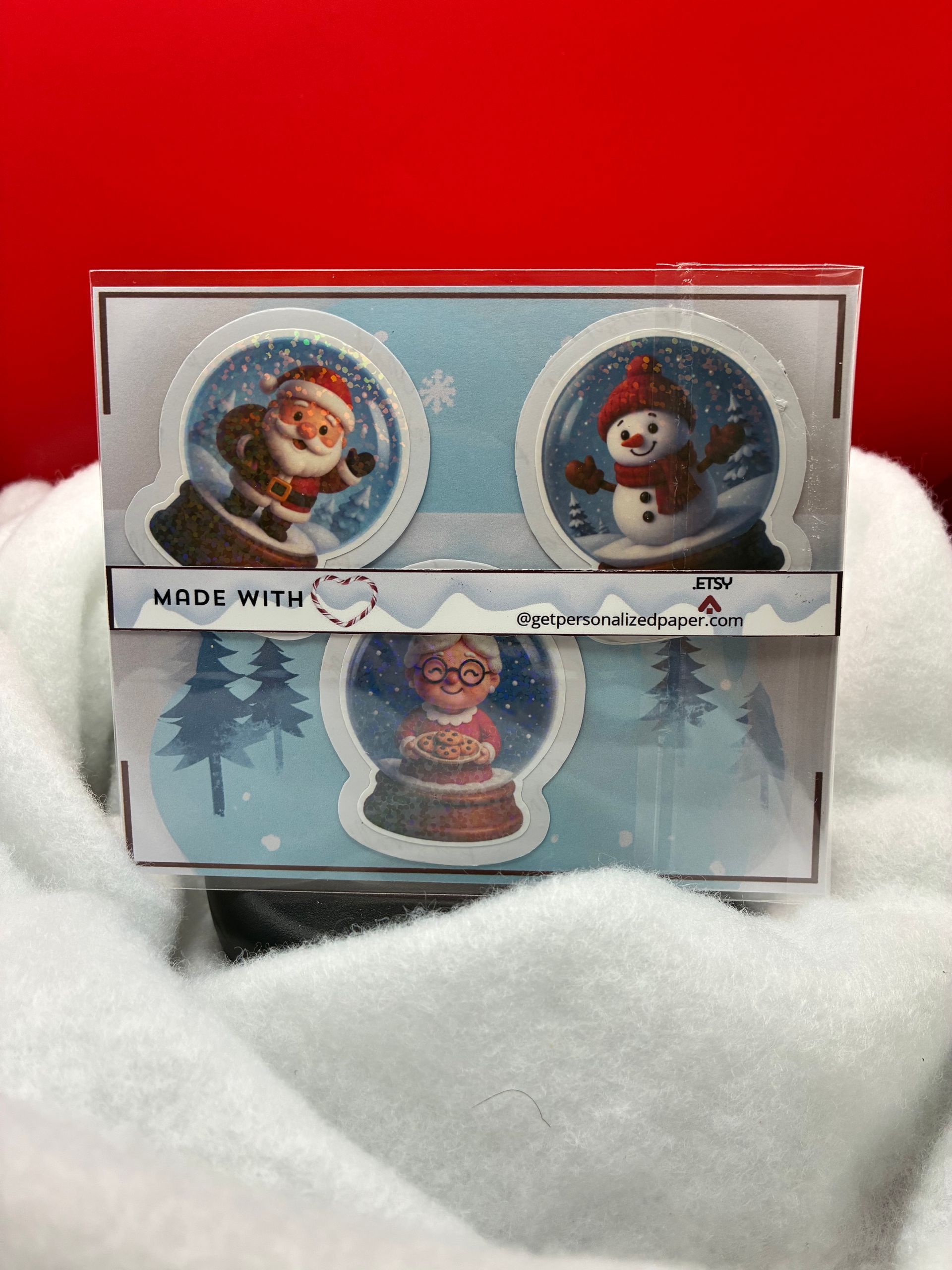Holiday Snowglobe Minis – 6 Sticker Pack