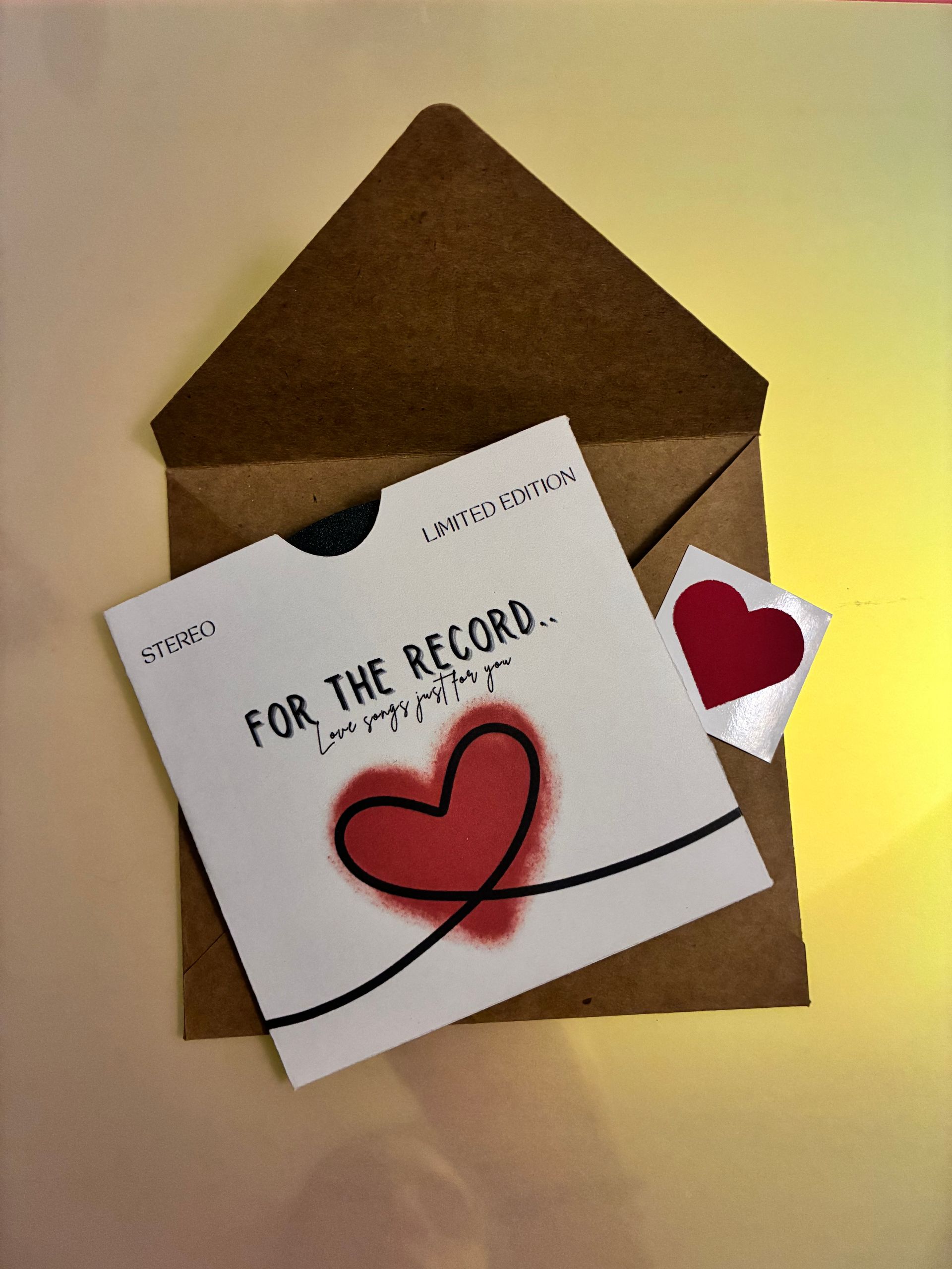 For The Record… Love Notes Vinyl Card