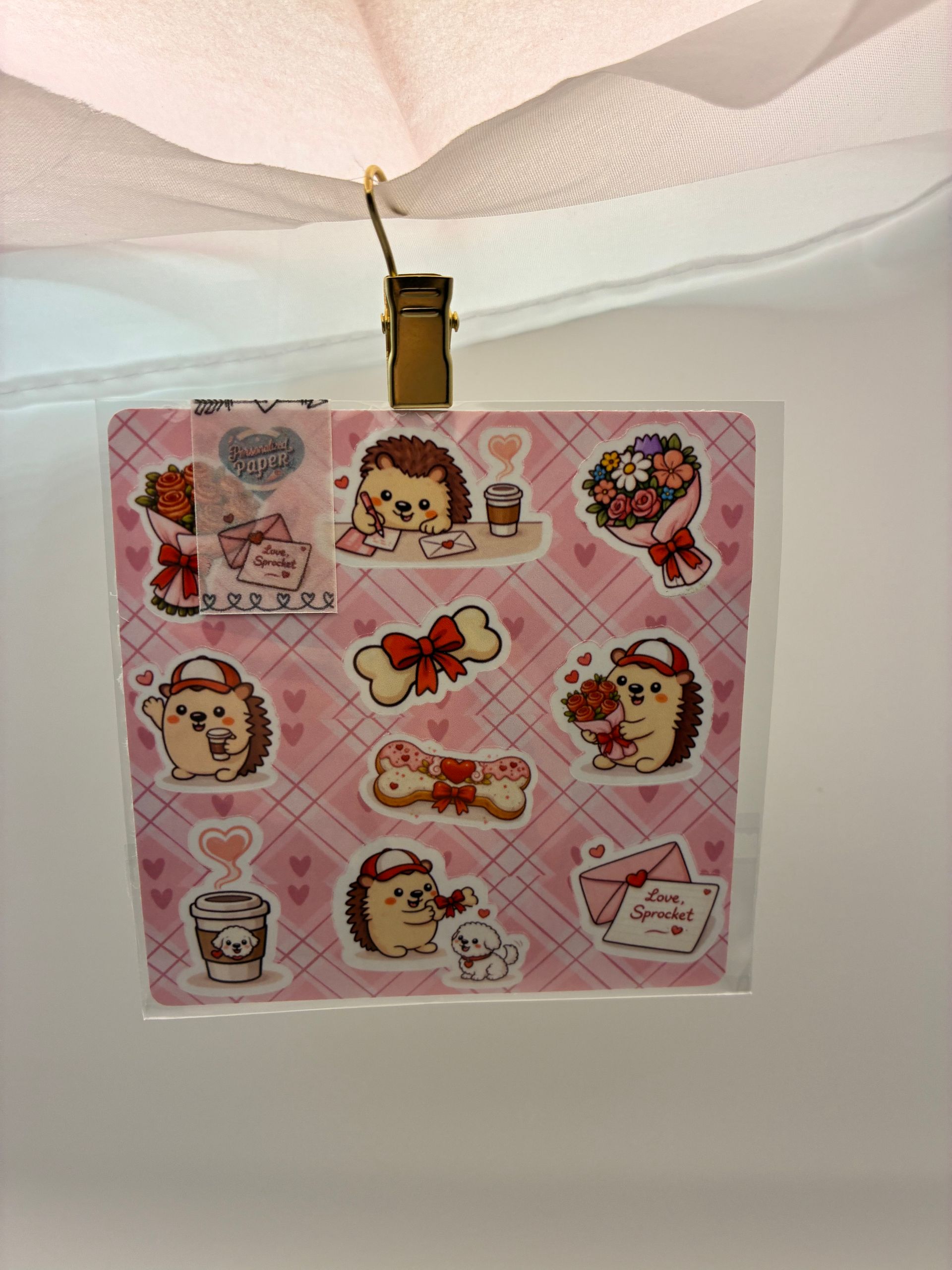 Sprocket’s Valentine Sticker Sheet
