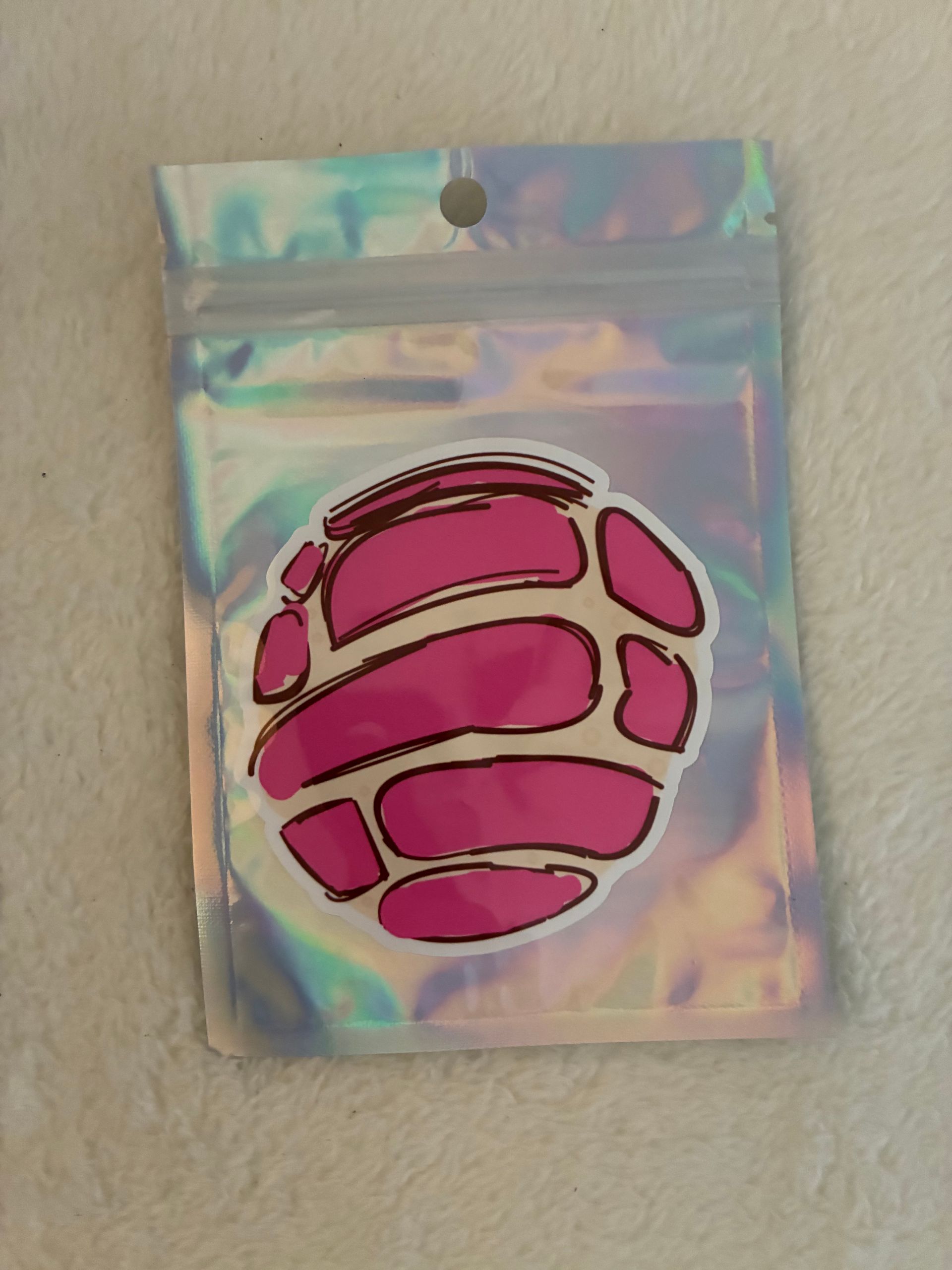 Pink Concha Vinyl Sticker